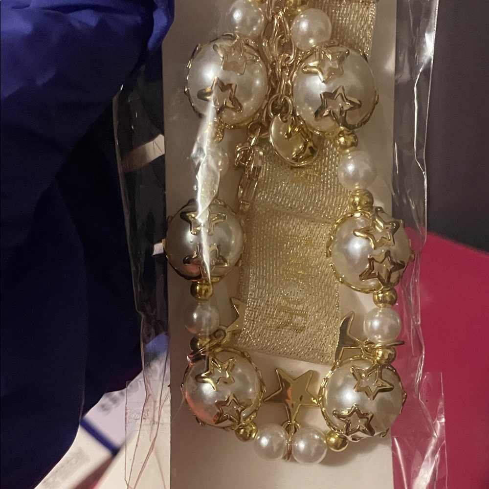 Dior Gold and Pearl Star Charm Keychain Card Holder - Picture 10 of 10